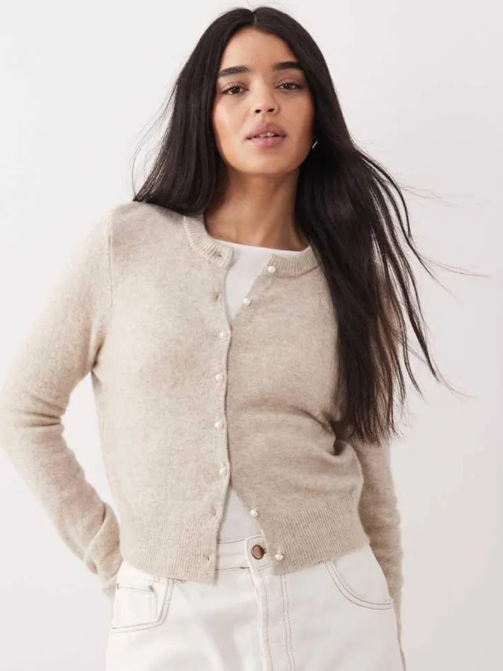 Abercrombie & Fitch Pearl Cream Sweater